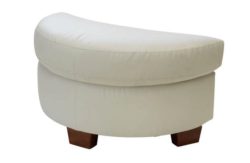 Collection Sorrento Leather Footstool - Cream